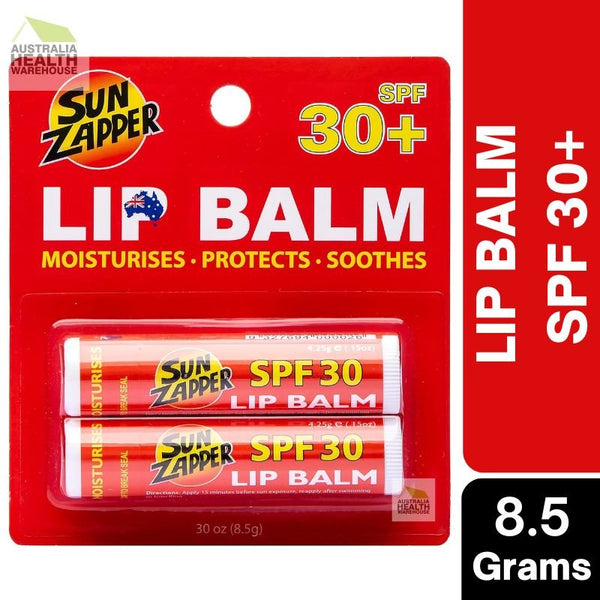 Sun Zapper SPF 30+ Lip Balm Twin Pack 8.5g