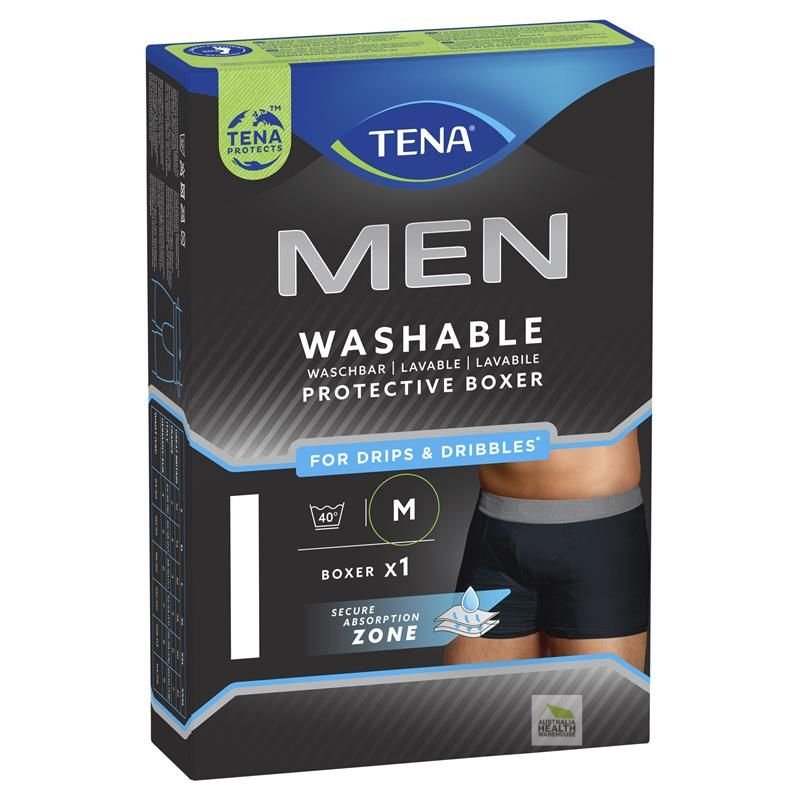 Tena Men Washable Protective Underwear Boxer (Medium Size) 1 Pack