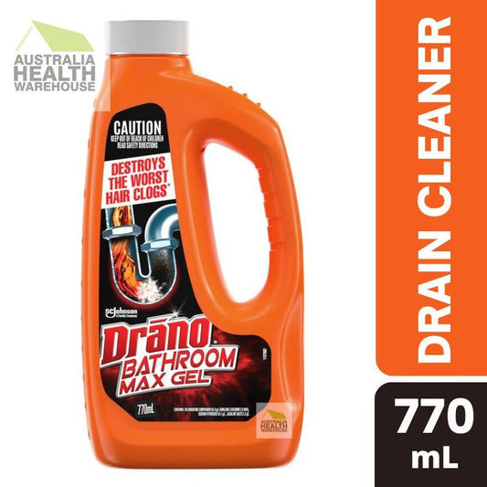 [Expiry: 03/2026] Drano Bathroom Max Gel Drain Cleaner 770mL