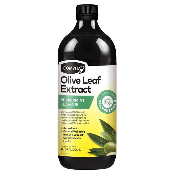 [Expiry: 01/2026] Comvita Olive Leaf Extract Peppermint Flavour 1 Litre