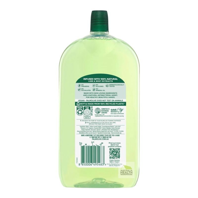 Palmolive Antibacterial Lime Hand Wash Soap Refill 1 Litre