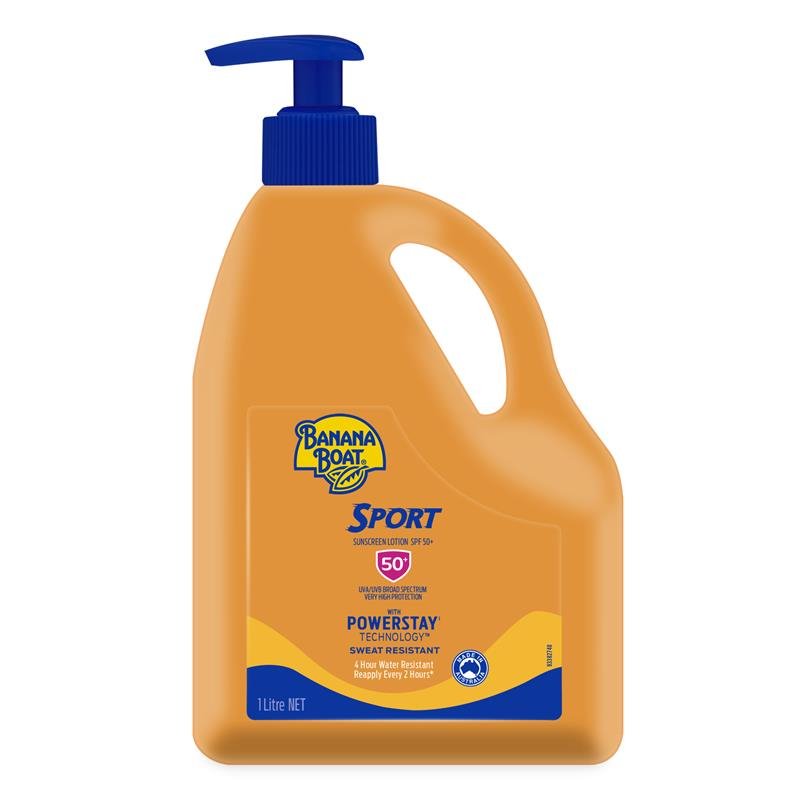 Banana Boat Sport Sunscreen SPF 50+ Lotion 1 Litre September 2023