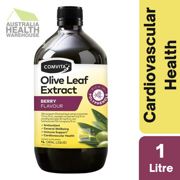 [Expiry: 09/2026] Comvita Olive Leaf Extract Mixed Berry Flavour 1 Litre