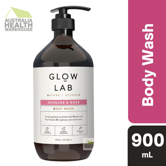 [Expiry: 05/2026] Glow Lab Rhubarb & Rose Body Wash 900mL