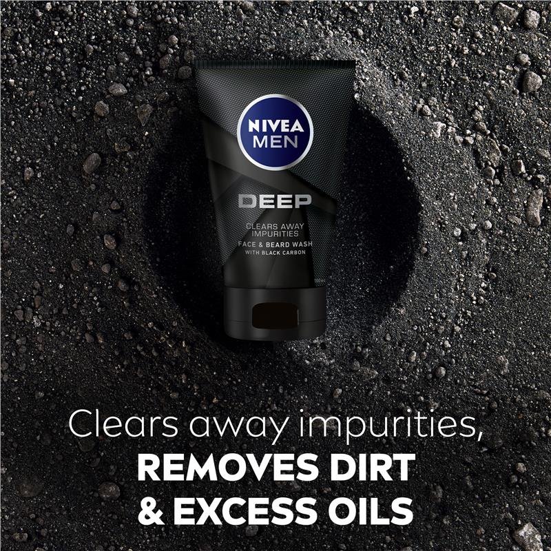 Nivea Men Deep Face & Beard Wash 100mL