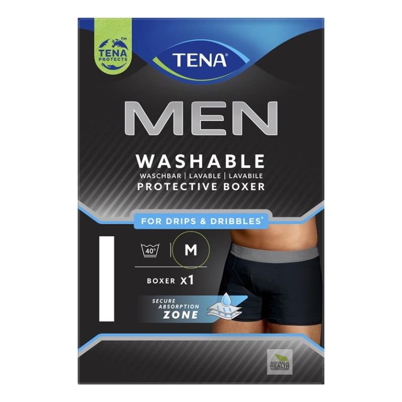 Tena Men Washable Protective Underwear Boxer (Medium Size) 1 Pack