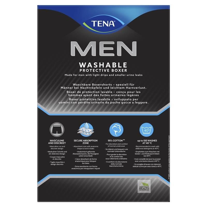 Tena Men Washable Protective Underwear Boxer (Small Size) 1 Pack