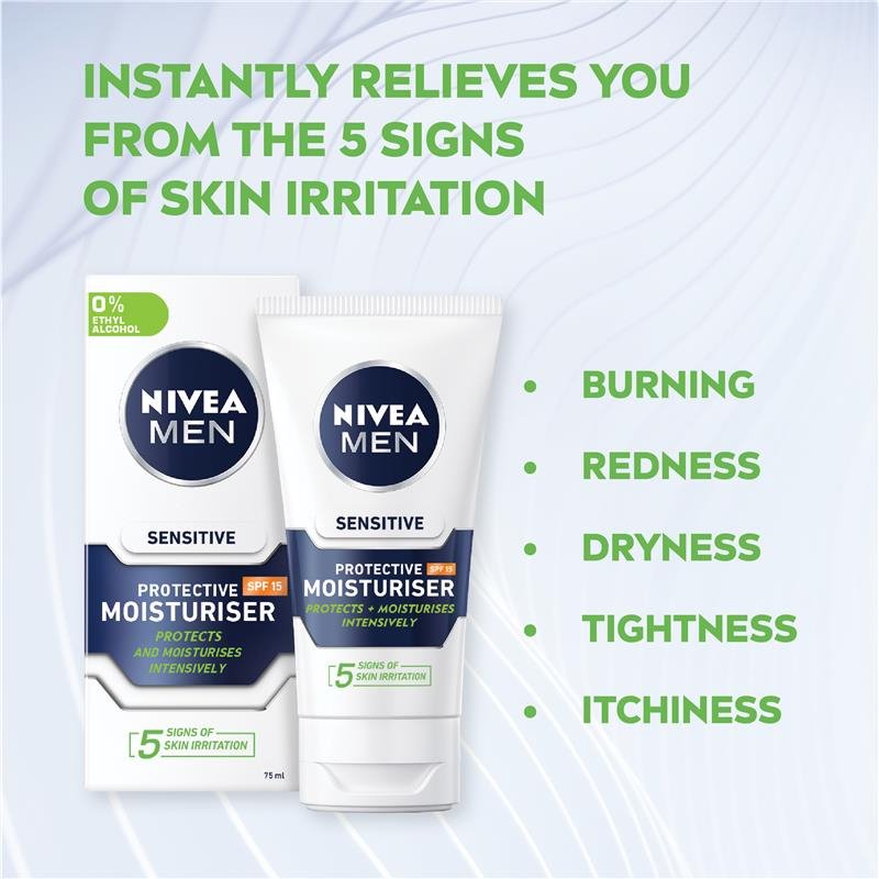 Nivea Men Sensitive Protective SPF15 Moisturiser 75mL