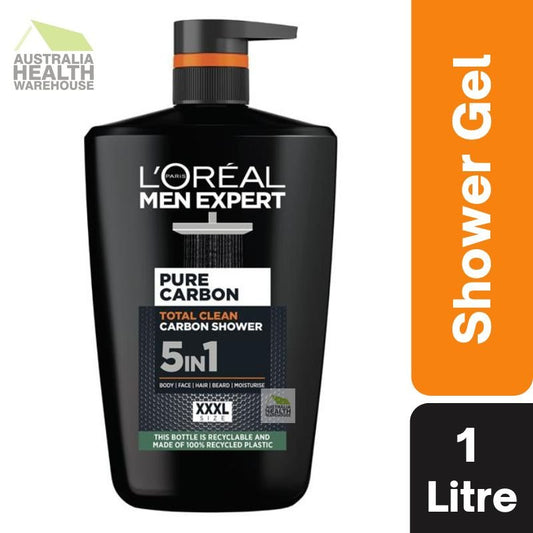 L'Oréal Men Expert Pure Carbon Total Clean Shower Gel 1 Litre