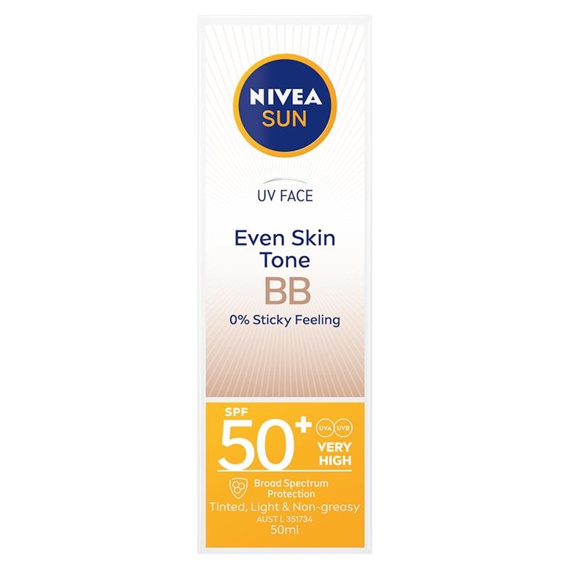 [Expiry: 09/2026] ] Nivea Sun SPF 50 UV Face Even Skin Tone BB Cream 50mL