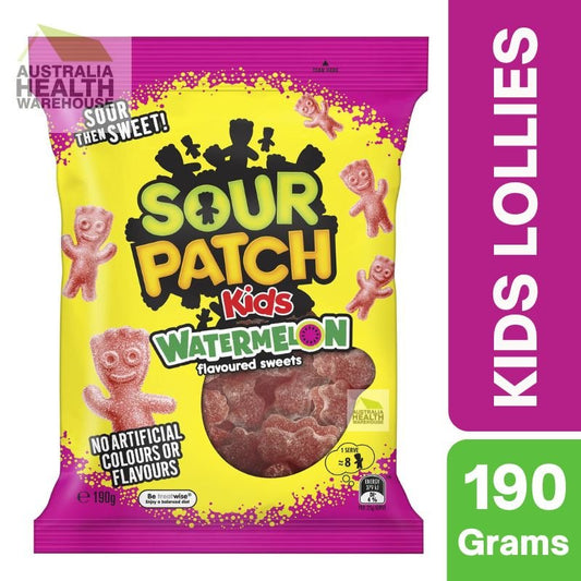 [CLEARANCE Expiry: 31/01/2025] Sour Patch Kids Watermelon Flavoured Lollies 190g