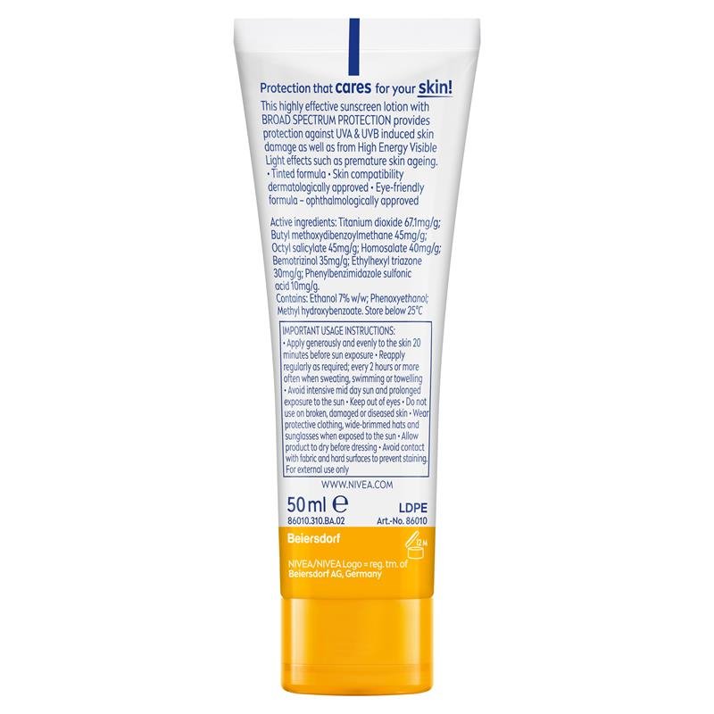 [Expiry: 09/2026] ] Nivea Sun SPF 50 UV Face Even Skin Tone BB Cream 50mL