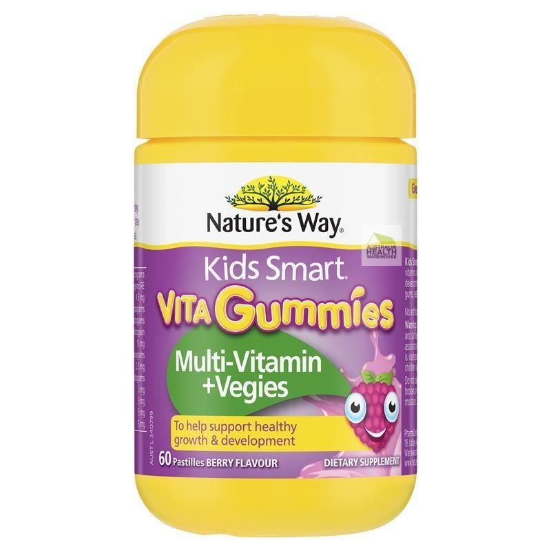 [CLEARANCE Expiry: 07/2024] Nature's Way Kids Smart Vita Gummies Multi Vitamin & Vegies 60 Pastilles