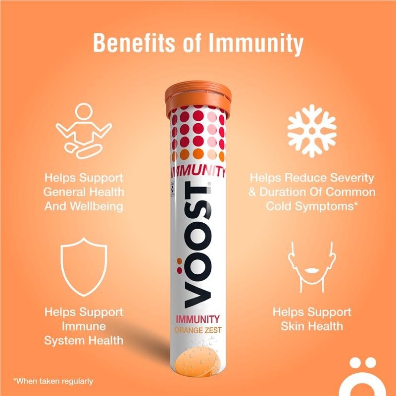 [Expiry: 04/2025] Voost Immunity Orange Zest Effervescent 20 Tablets