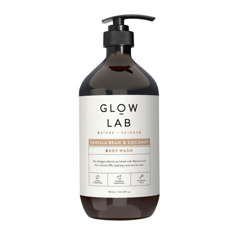 [Expiry: 01/2026] Glow Lab Vanilla Bean & Coconut Body Wash 900mL