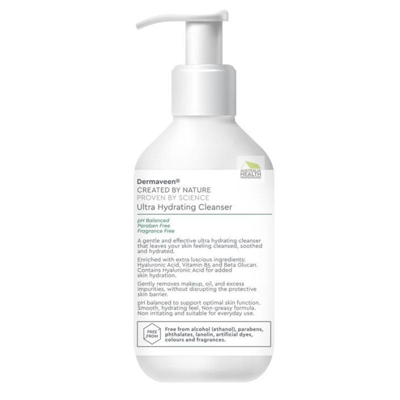 [Expiry: 11/2026] DermaVeen Face Ultra Hydrating Cleanser 200mL