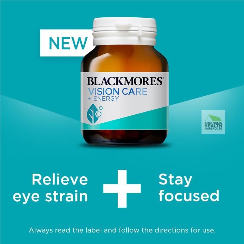 [Expiry: 10/2025] Blackmores Vision Care + Energy 60 Capsules