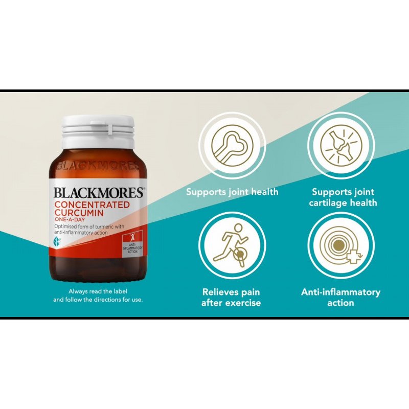 [Expiry: 07/2025] Blackmores Concentrated Curcumin One-A-Day 60 Tablets