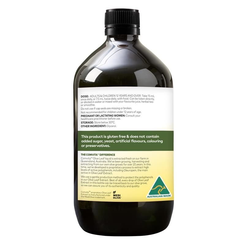 [Expiry: 01/2026] Comvita Olive Leaf Extract Peppermint Flavour 1 Litre