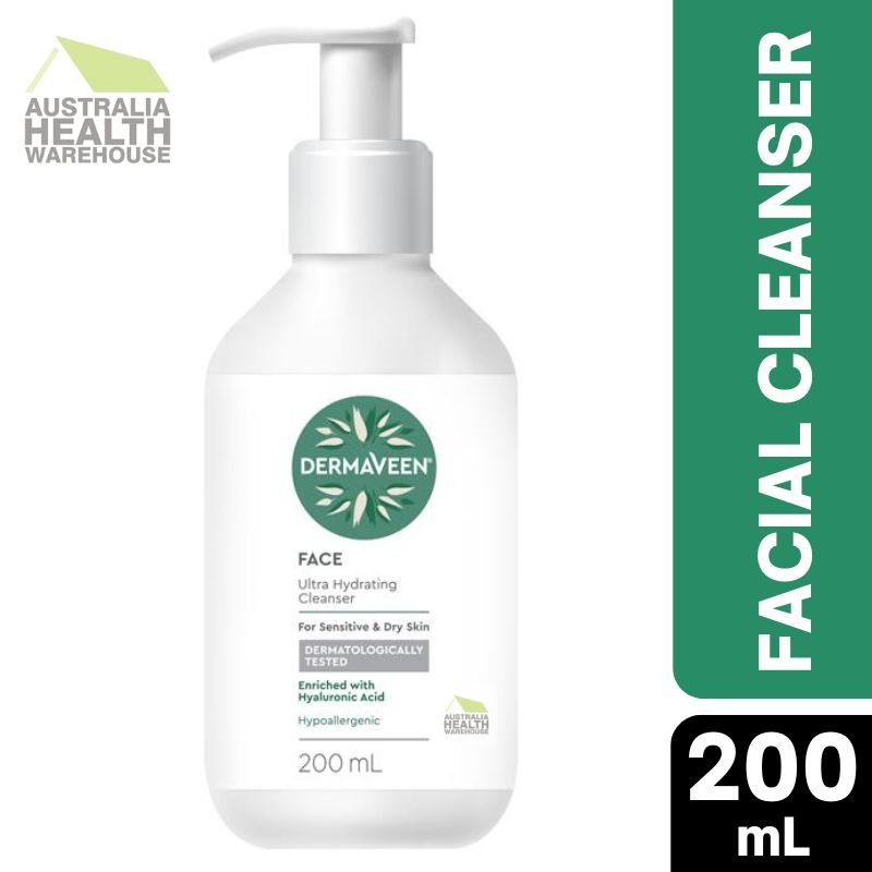 [Expiry: 11/2026] DermaVeen Face Ultra Hydrating Cleanser 200mL