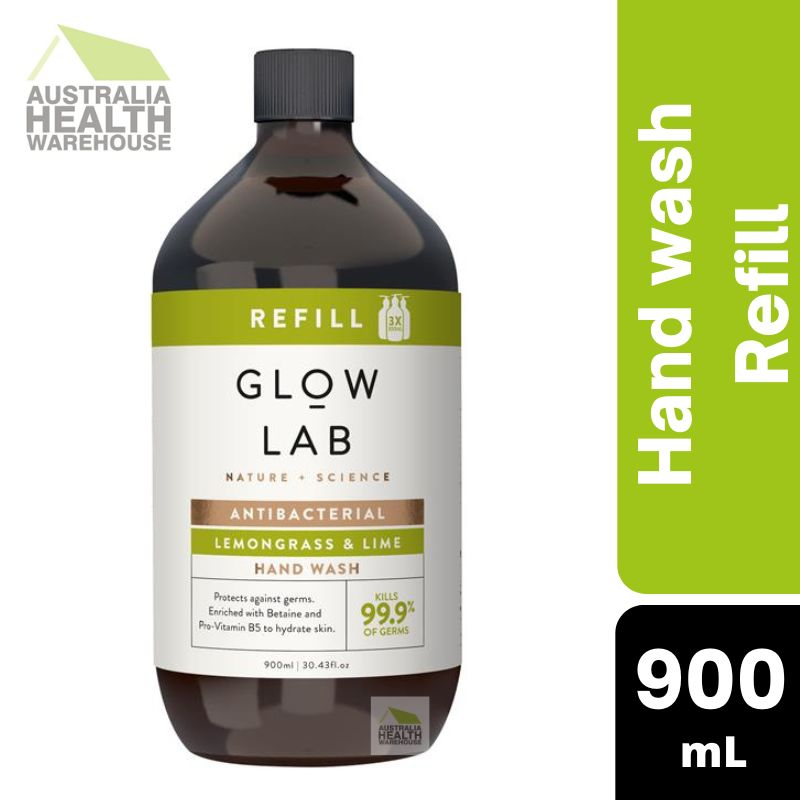 [Expiry: 01/2026] Glow Lab Lemongrass & Lime Hand Wash Anti-Bacterial Refill 900mL