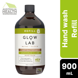 [Expiry: 10/2025] Glow Lab Lemongrass & Lime Hand Wash Anti-Bacterial Refill 900mL