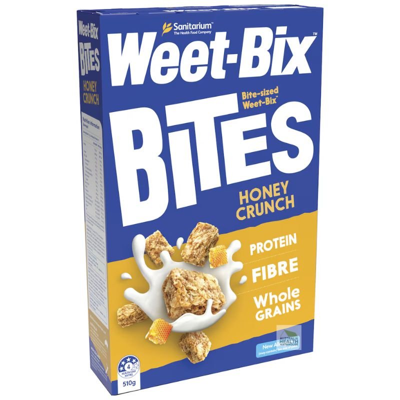 [Expiry: 06/07/2025]  Sanitarium Weet-Bix Bites Honey Crunch Breakfast Cereal 510g