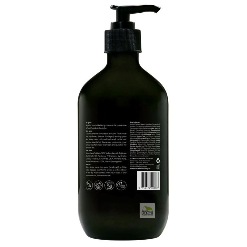 Unlabelled Buddha Wood, Orange & Sandalwood Hand Wash 500mL