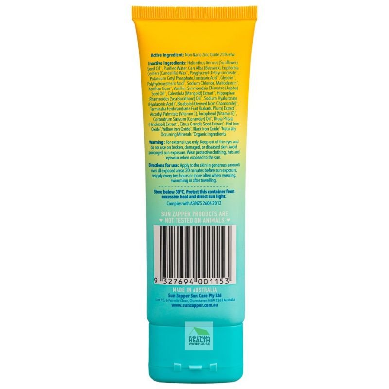 [Expiry: 12/2026] Sun Zapper Pure Zinc Sunscreen 100g