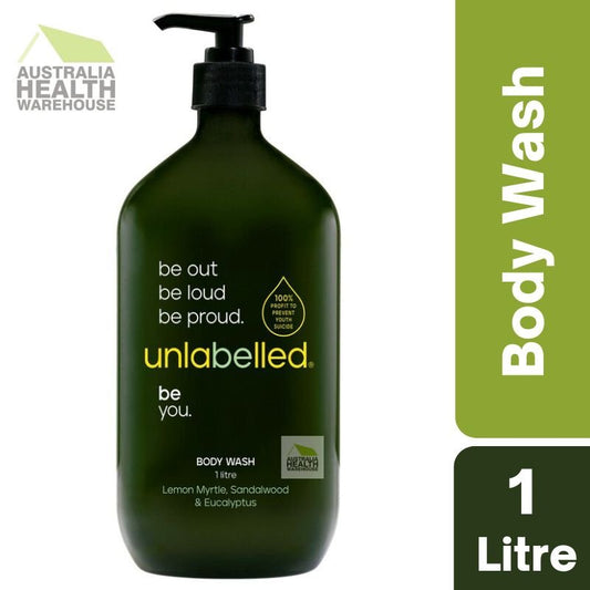 Unlabelled Lemon Myrtle, Sandalwood & Eucalyptus Body Wash 1 Litre