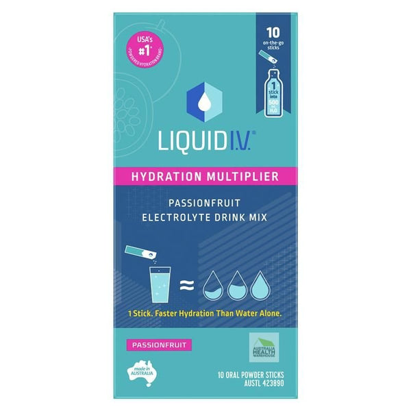 [Expiry: 06/2025] Liquid I.V. Hydration Multiplier 10 Sticks – Passionfruit Flavour