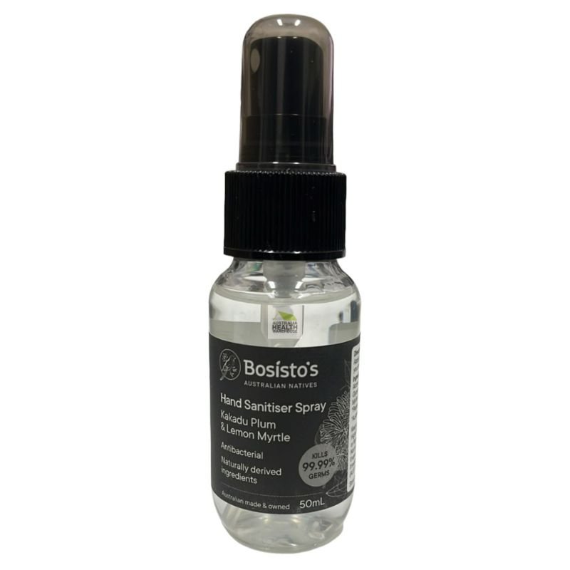 [Expiry: 04/2025] Bosisto’s Hand Sanitiser Spray 50mL