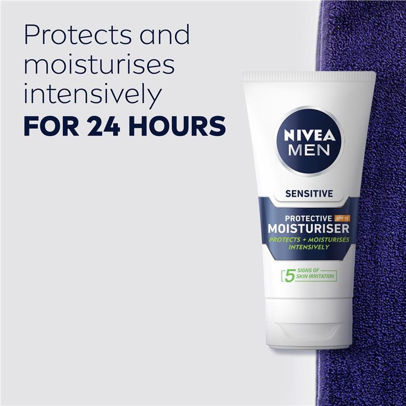 Nivea Men Sensitive Protective SPF15 Moisturiser 75mL