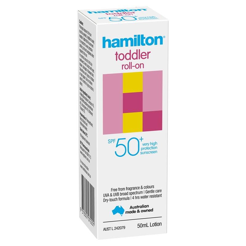 [Expiry: 08/2026] Hamilton Sun SPF 50+ Toddler Roll On 50mL