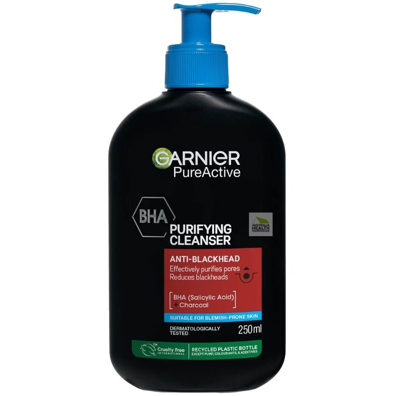 Garnier Pure Active Purifying Anti-Blackhead Cleanser 250mL