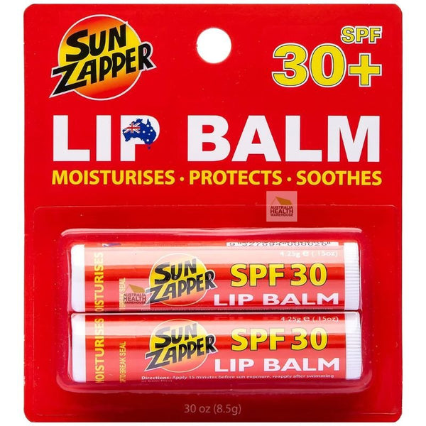 Sun Zapper SPF 30+ Lip Balm Twin Pack 8.5g