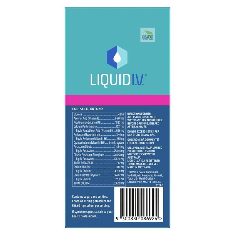 [Expiry: 06/2025] Liquid I.V. Hydration Multiplier 10 Sticks – Passionfruit Flavour