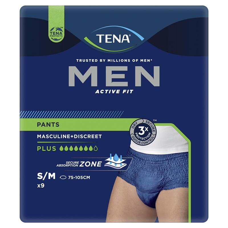 Tena Men Active Fit Pants Plus Small/Medium