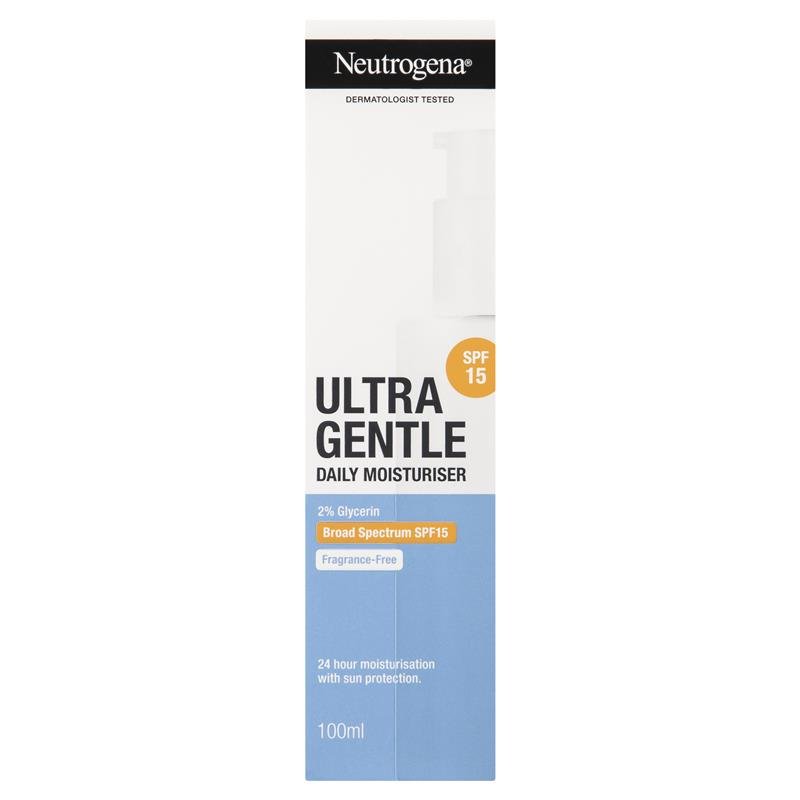 [Expiry: 09/2026] Neutrogena Ultra Gentle Daily Moisturiser SPF15 100mL