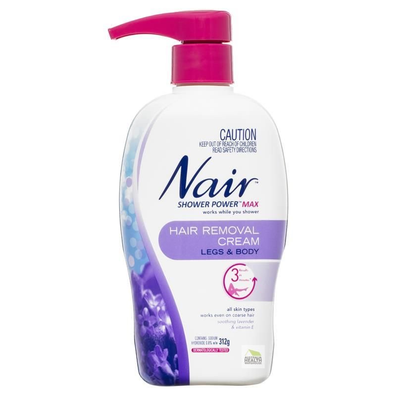 Nair Shower Power Max Hair Removal Cream Legs & Body 312g