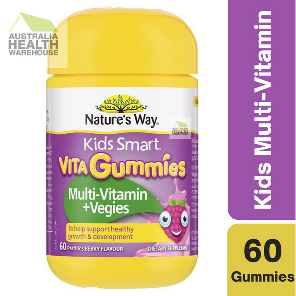 [CLEARANCE Expiry: 07/2024] Nature's Way Kids Smart Vita Gummies Multi Vitamin & Vegies 60 Pastilles