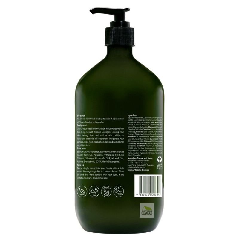 Unlabelled Lavender, Patchouli & Lemon Mrytle Body Wash 1 Litre