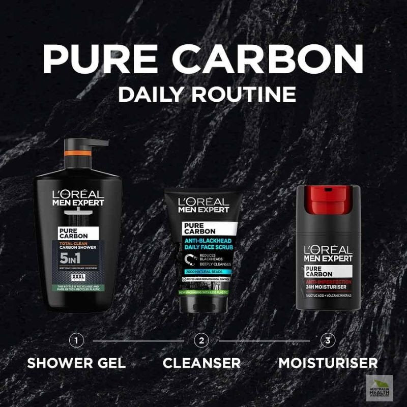 L'Oréal Men Expert Pure Carbon Total Clean Shower Gel 1 Litre