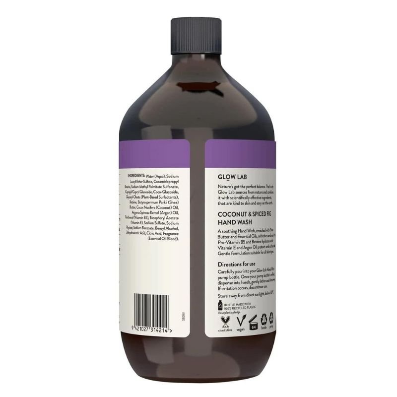 [Expiry: 07/2025] Glow Lab Coconut & Spiced Fig Refill Hand Wash 900mL