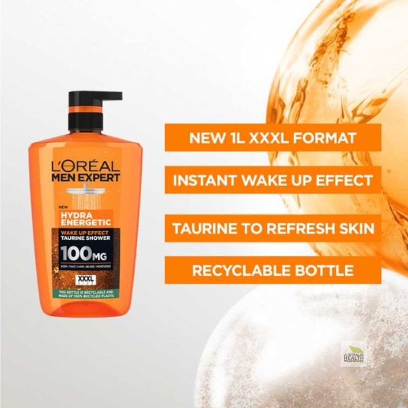 L'Oreal Men Expert Hydra Energetic Shower Gel 1 Litre