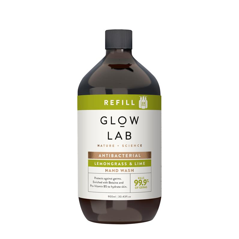 [Expiry: 01/2026] Glow Lab Lemongrass & Lime Hand Wash Anti-Bacterial Refill 900mL