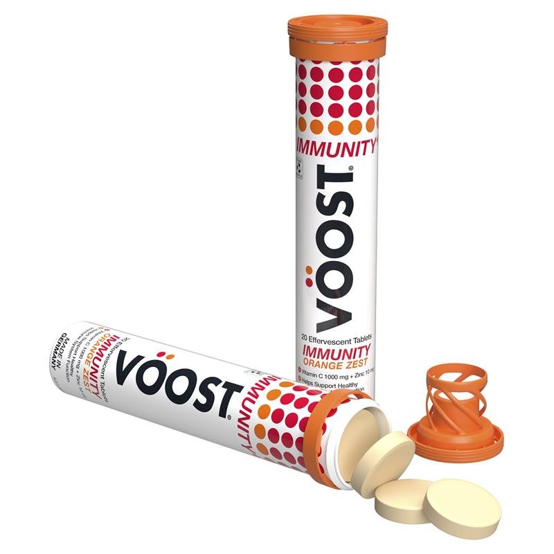 [Expiry: 04/2025] Voost Immunity Orange Zest Effervescent 20 Tablets