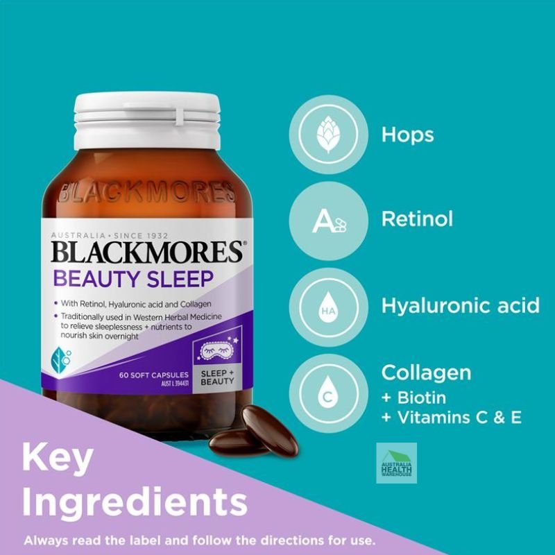 [Expiry: 04/2025] Blackmores Beauty Sleep 60 Capsules