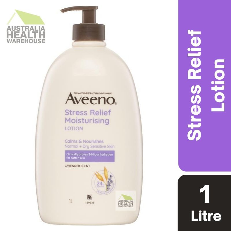 Aveeno Stress Relief Moisturising Lotion  Lavender Scent 1 Litre