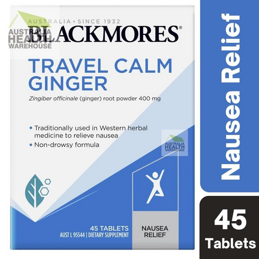 [Expiry: 12/2025] Blackmores Travel Calm Ginger 45 Tablets